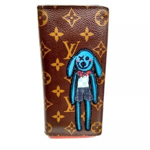 🧡💙Louis Vuitton Brazza Monogram Canvas with LV Friends Patch Wallet🧡💙